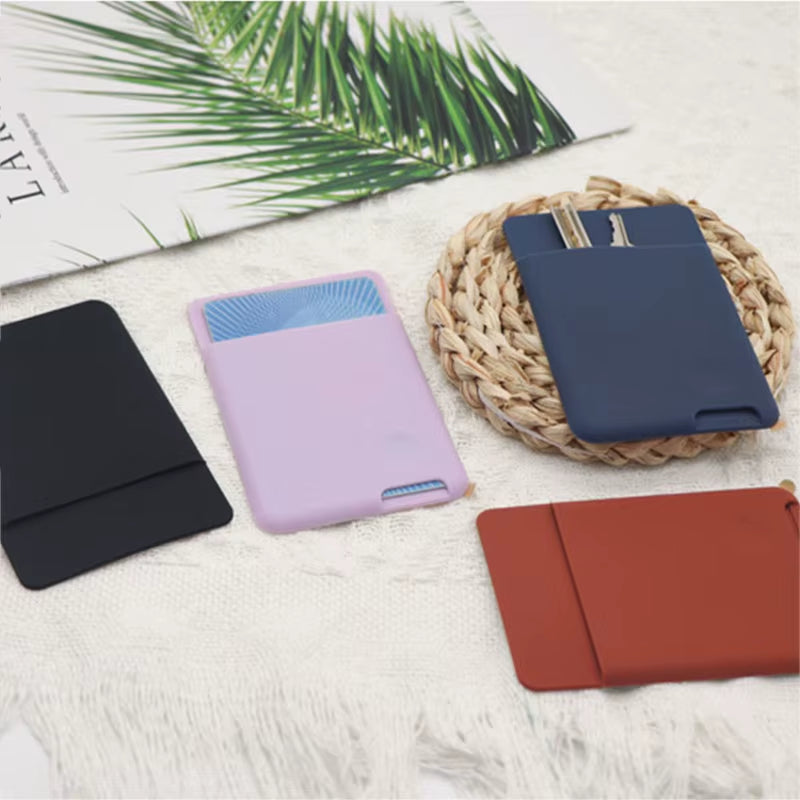 3M Phone Wallet Case Card Holder Self-Adhesive Silicone Pocket Stick ID Bank Credit Card Storage Card Holder Bag Accessory